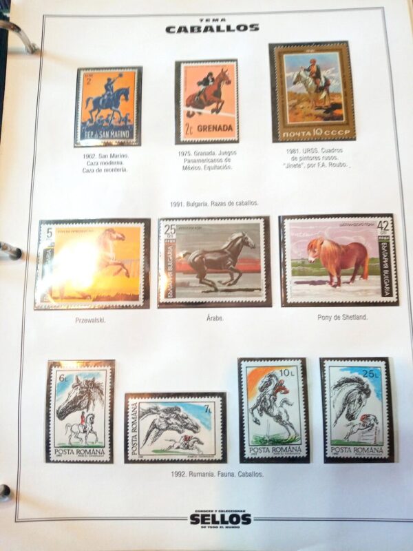estampillas caballos tematica sellos horses stamps filatelia philatelist pholatelic coleccion