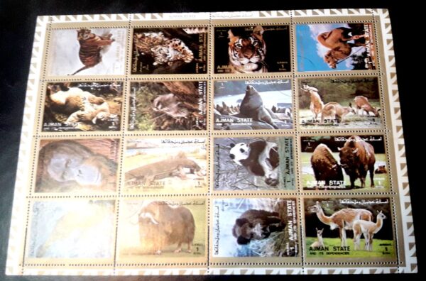 AJMAN STATE estampillas stamp sellos plancha bloque filatelia philatelist philatelic coleccion album lote