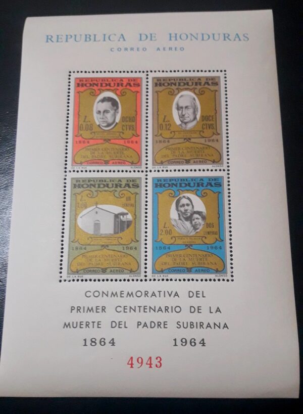Estampillas Compra Venta Filatelia Stamp Honduras Bloque