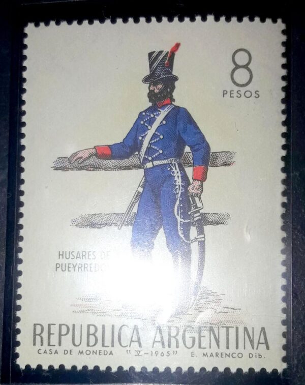 estampillas ejercito husuares pueyrredon argentina filatelista sellos uniformes