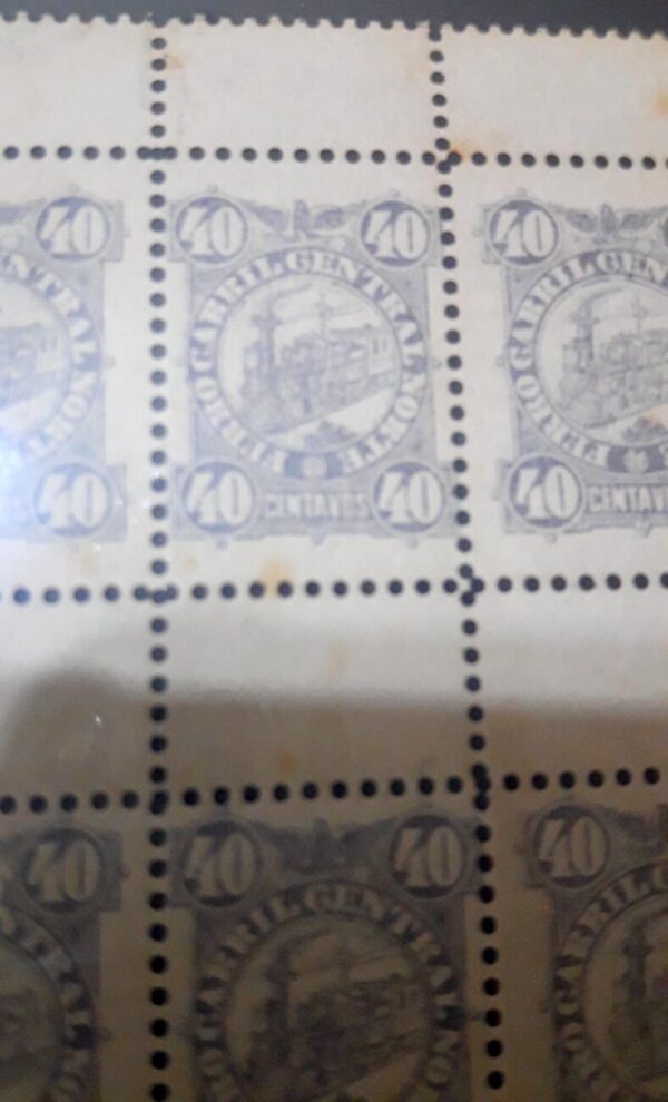 estampillas Ferrocarril Central Norte stamp filatelia compra venta canje sellos bloque philatelic