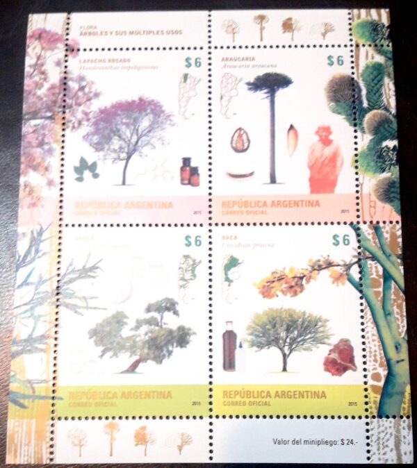 estampillas de argentina sellos filatelia stamp coleccion arbol philatelic philatelist bloque