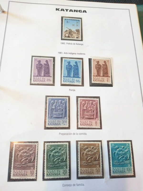 katanga sellos estampillas album coleccion stamps colection filatelia philatelist philatelic
