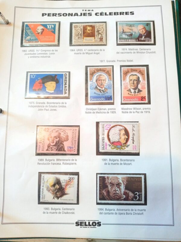 estampillas personajes celebres sellos stamps filatelia coleccion vender comprar