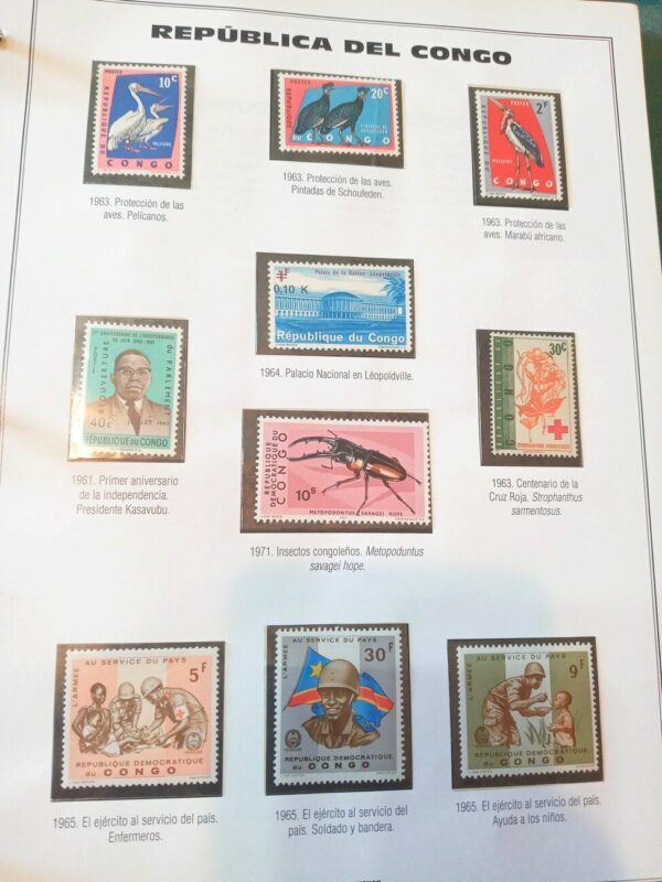 republica del congo estampillas sellos filatelia stamps philatelist philatelic coleccion serie filaband