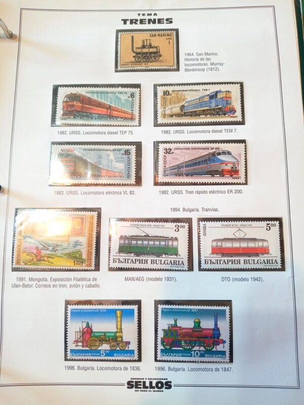 estampillas trenes sellos train stamps coleccion filatelia philatelist philatelic