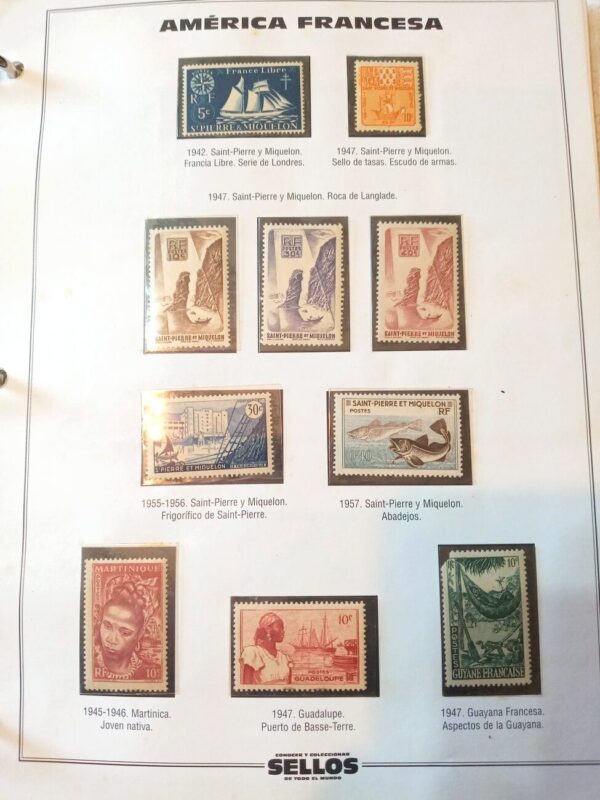 america francesa sellos estampillas stamps filatelia philatelic philatelist coleccion comprar vender canje intercambios
