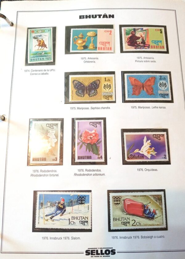 bhutan sellos estampillas stamps filatelia philatelic philatelist coleccion comprar vender canje intercambios