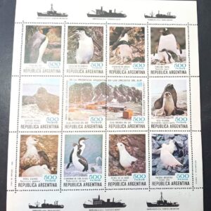 Bloque Fauna Antártica 150 Años Islas Orcadas del Sur Mint