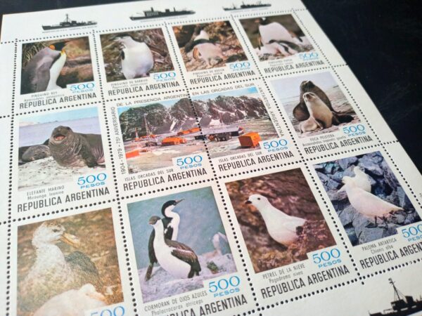 Bloque Fauna Antártica 150 Años Islas Orcadas del Sur Mint