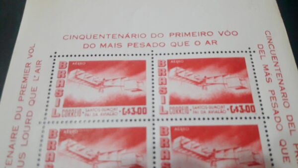 50TH Anniversary Of The First Flight brazil 50 aniversario del primer vuelo brasil stamps selos