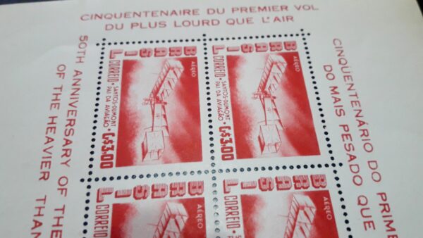 50TH Anniversary Of The First Flight brazil 50 aniversario del primer vuelo brasil stamps selos