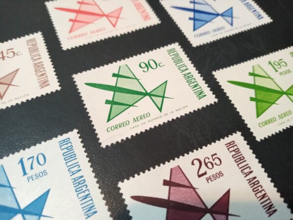 Serie Estampillas Correo Aéreo Argentina 1971 Mint sellos aviones stamps filatelia philatelic philatelist