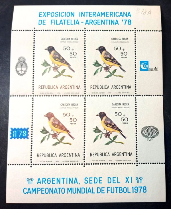 Bloque Exposición Interamericana de Filatelia "Argentina 78"