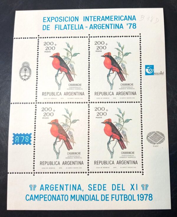 Bloque Exposición Interamericana de Filatelia "Argentina 78"