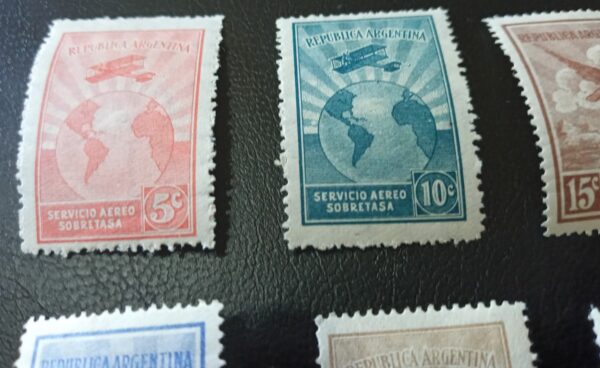 filatelia argentina correo aereo estampillas sellos antiguos coleccion lote stamps
