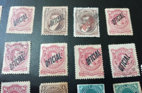 sellos antiguos argentina oficial sobrecarga estampillas filatelia argentina
