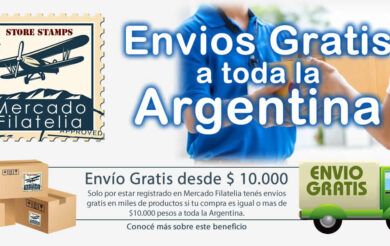 envíos gratis filatelia argentina