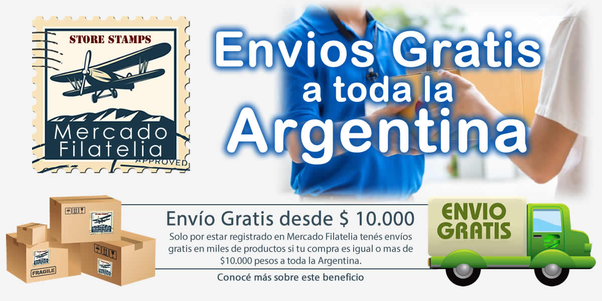 envíos gratis filatelia argentina