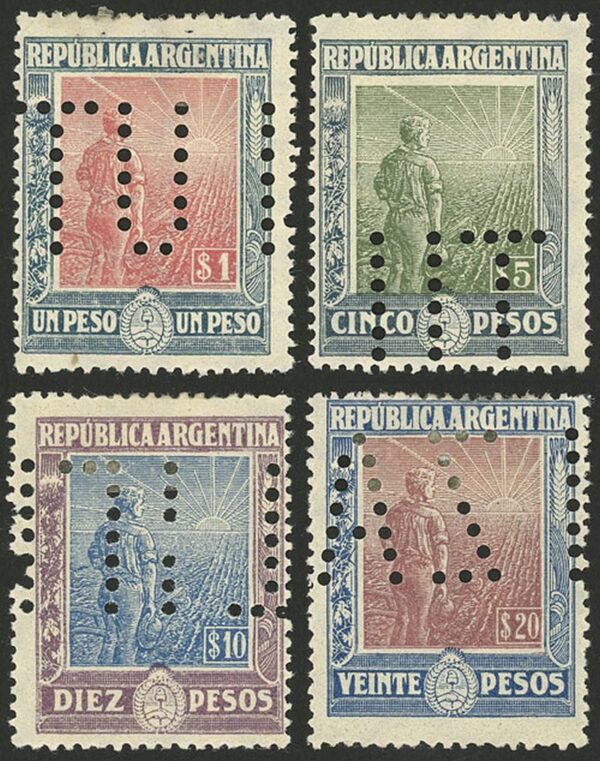labrador filatelia argentina sellos estampillas perforados inutilizados stamps mercado filatelia