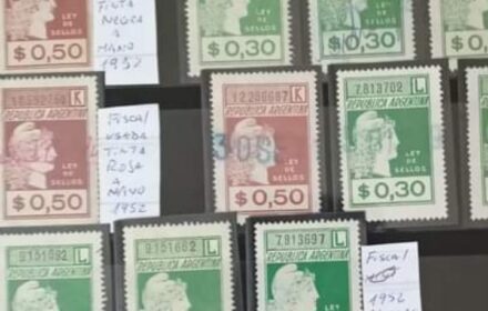 FILATELIA ARGENTINA sellos estampillas fiscales