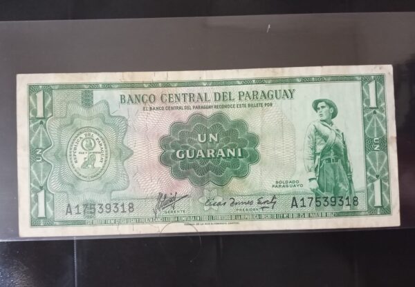 BILLETES PARAGUAYOS ANTIGUOS GUARANIES NUMISMATICA PARAGUAY