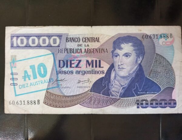 NUMISMATICA ARGENTINA BILLETES RESELLADOS AUSTRALES